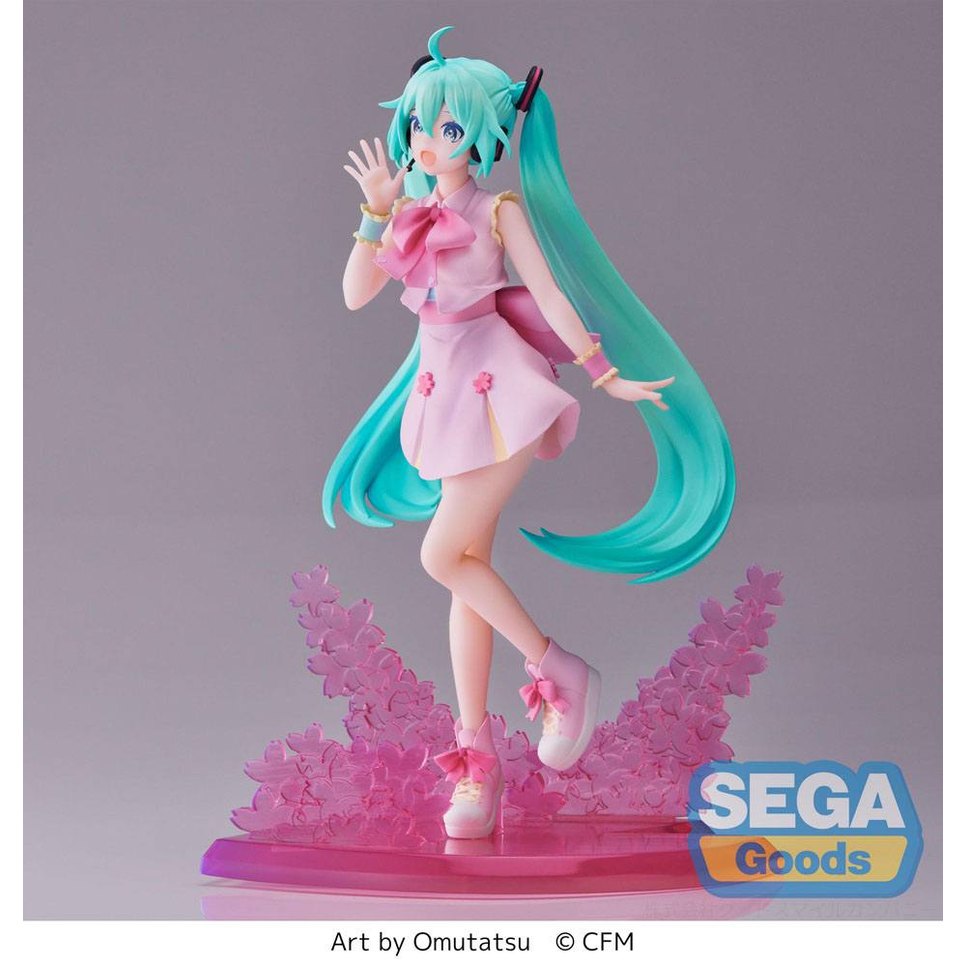 Hatsune Miku Luminasta Statue / Sakura Miku Omutatsu Ver. / Sega / 21 cm