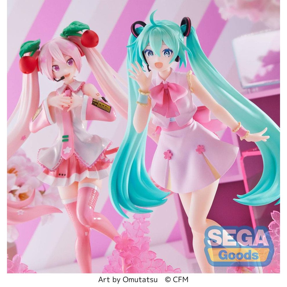 Hatsune Miku Luminasta Statue / Sakura Miku Omutatsu Ver. / Sega / 21 cm