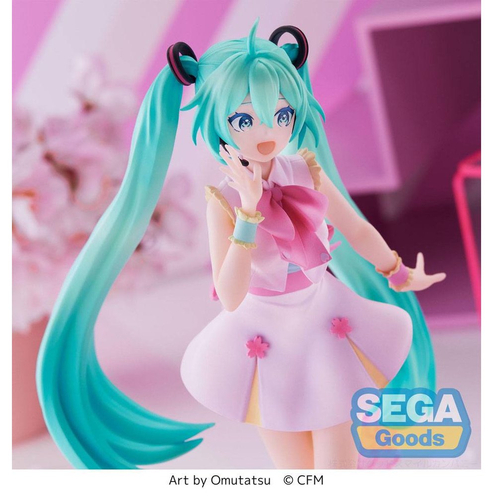 Hatsune Miku Luminasta Statue / Sakura Miku Omutatsu Ver. / Sega / 21 cm