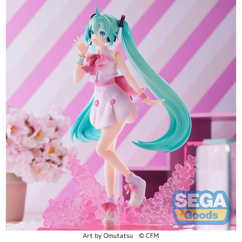 Hatsune Miku Luminasta Statue / Sakura Miku Omutatsu Ver. / Sega / 21 cm