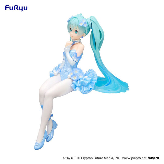 Hatsune Miku Noodle Stopper / Flower Fairy Nemophila Pail Blue Color Version / FuRyu / 15 cm