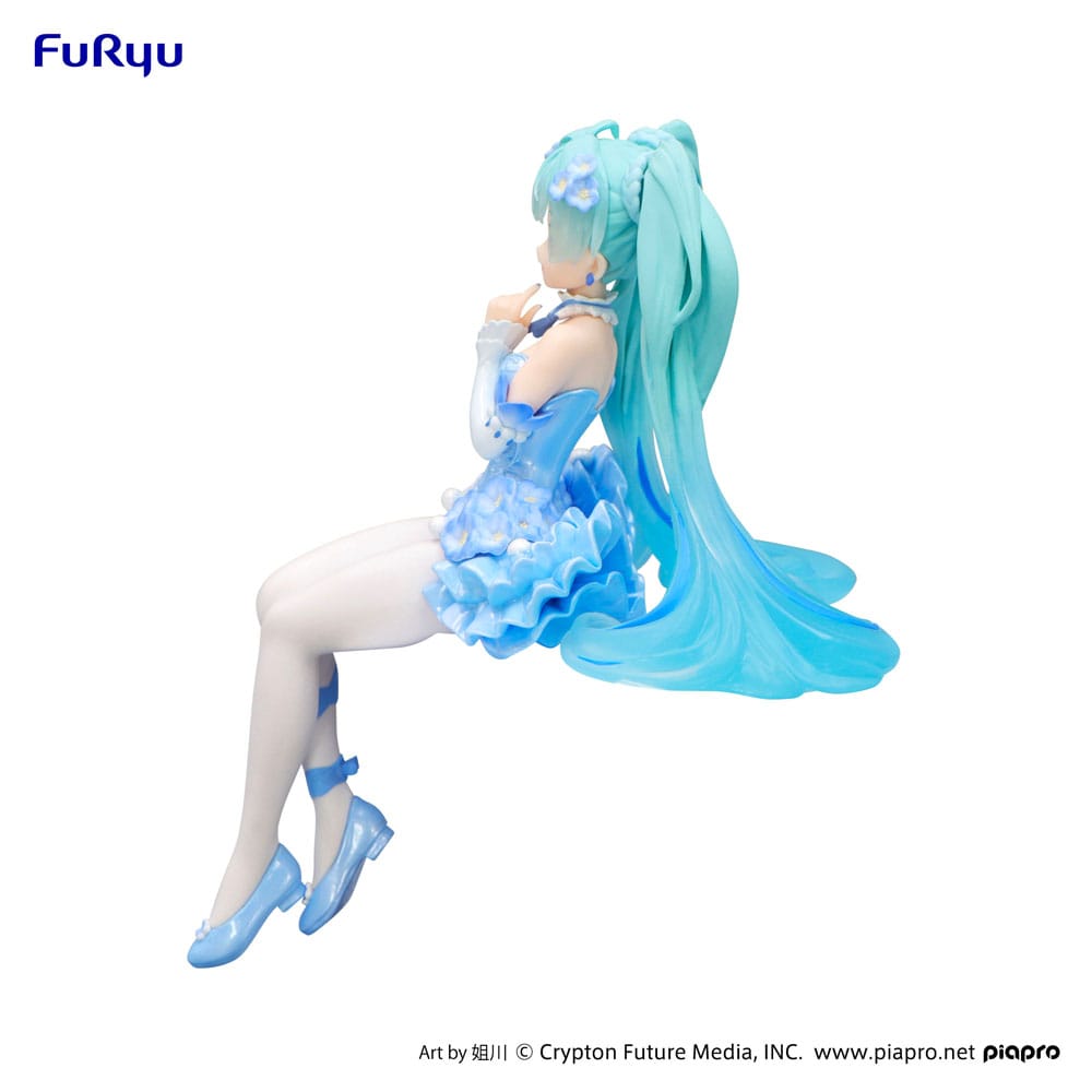 Hatsune Miku Noodle Stopper / Flower Fairy Nemophila Pail Blue Color Version / FuRyu / 15 cm