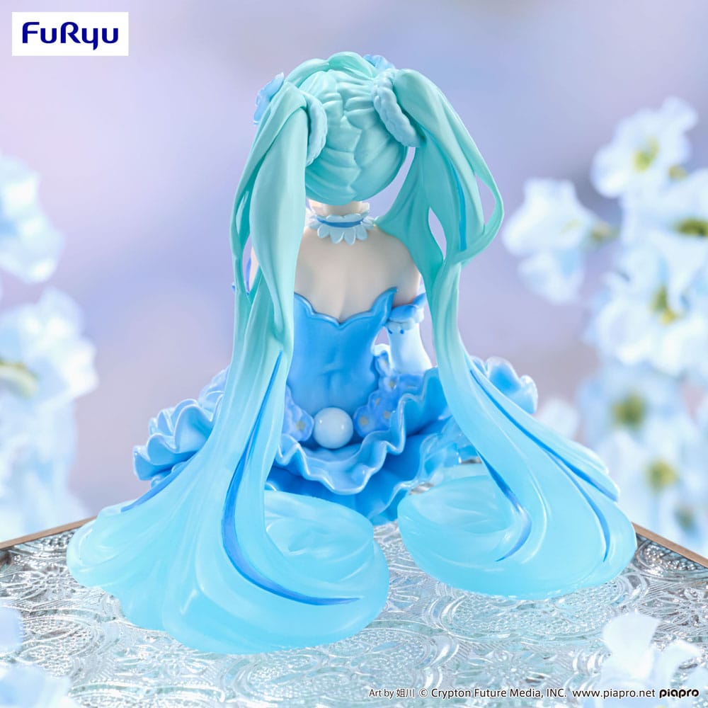Hatsune Miku Noodle Stopper / Flower Fairy Nemophila Pail Blue Color Version / FuRyu / 15 cm