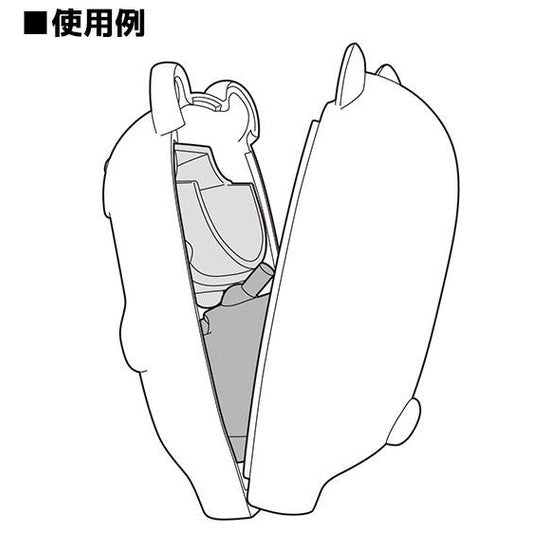 Kigurumi Face Parts Case Ghost Cat White Nendoroid More Zubehör-Set / Good Smile Company / 10 cm