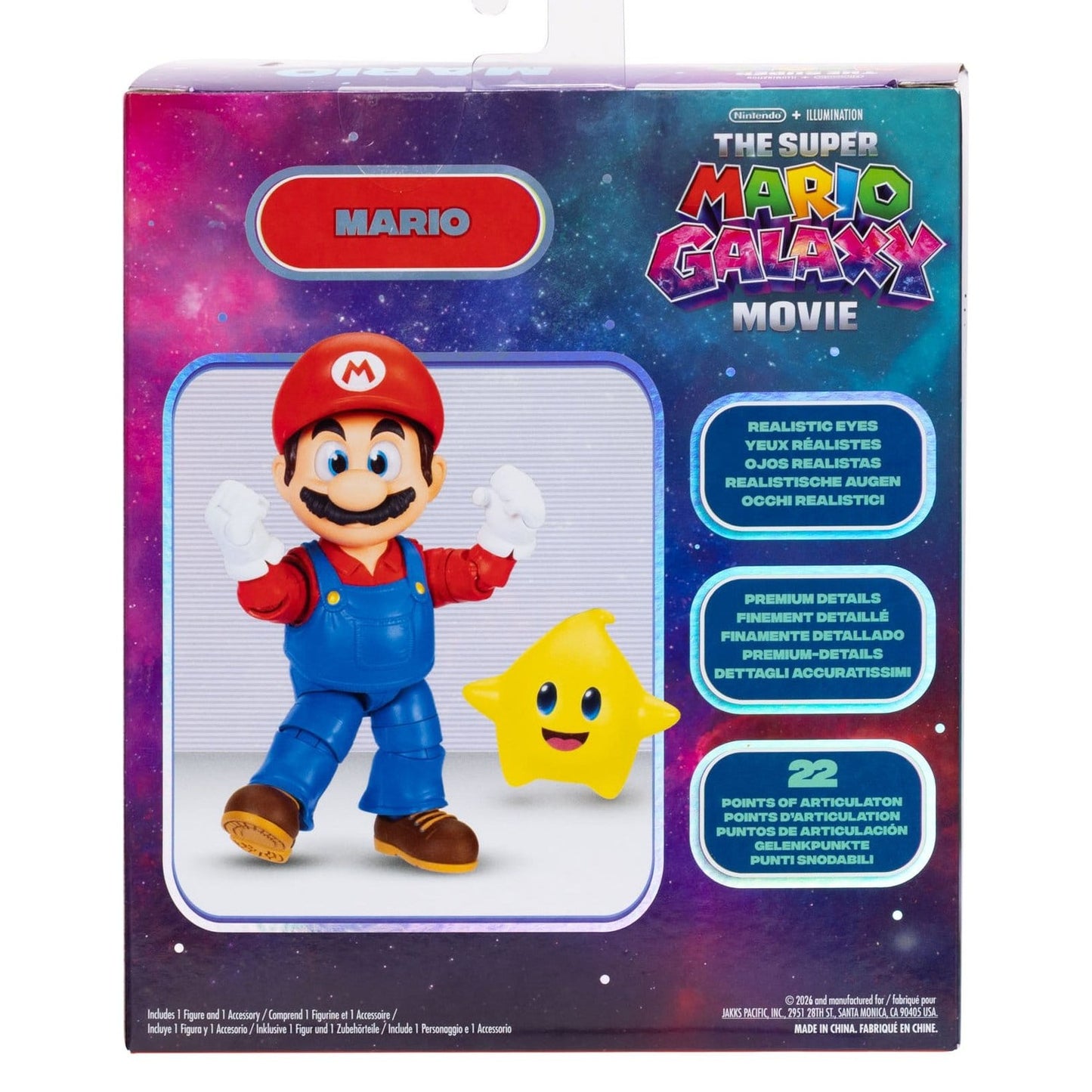 Mario Actionfigur / Film Version / Der Super Mario Galaxy Film / Jakks Pacific / 13 cm