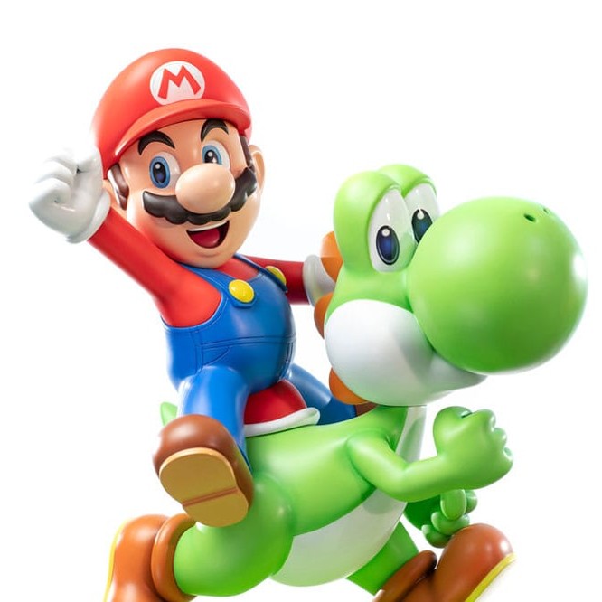 Mario & Yoshi Exclusive Statue / Super Mario / First 4 Figures / 48 cm