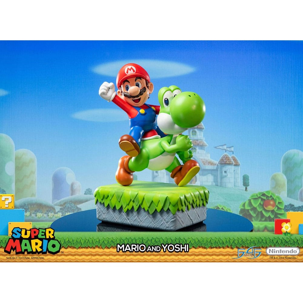 Mario & Yoshi Exclusive Statue / Super Mario / First 4 Figures / 48 cm