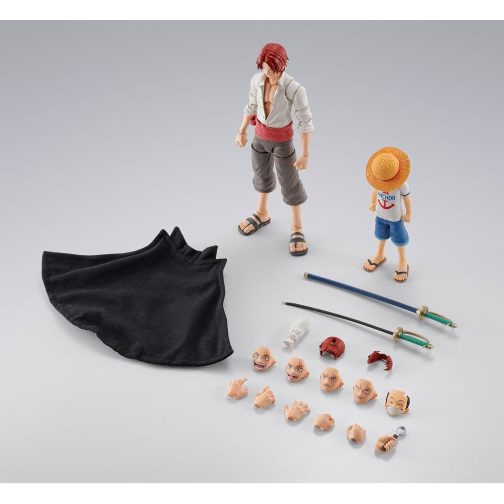 Shanks & Monkey D. Luffy Childhood Version / S.H. Figuarts Actionfigur / 14 & 8 cm