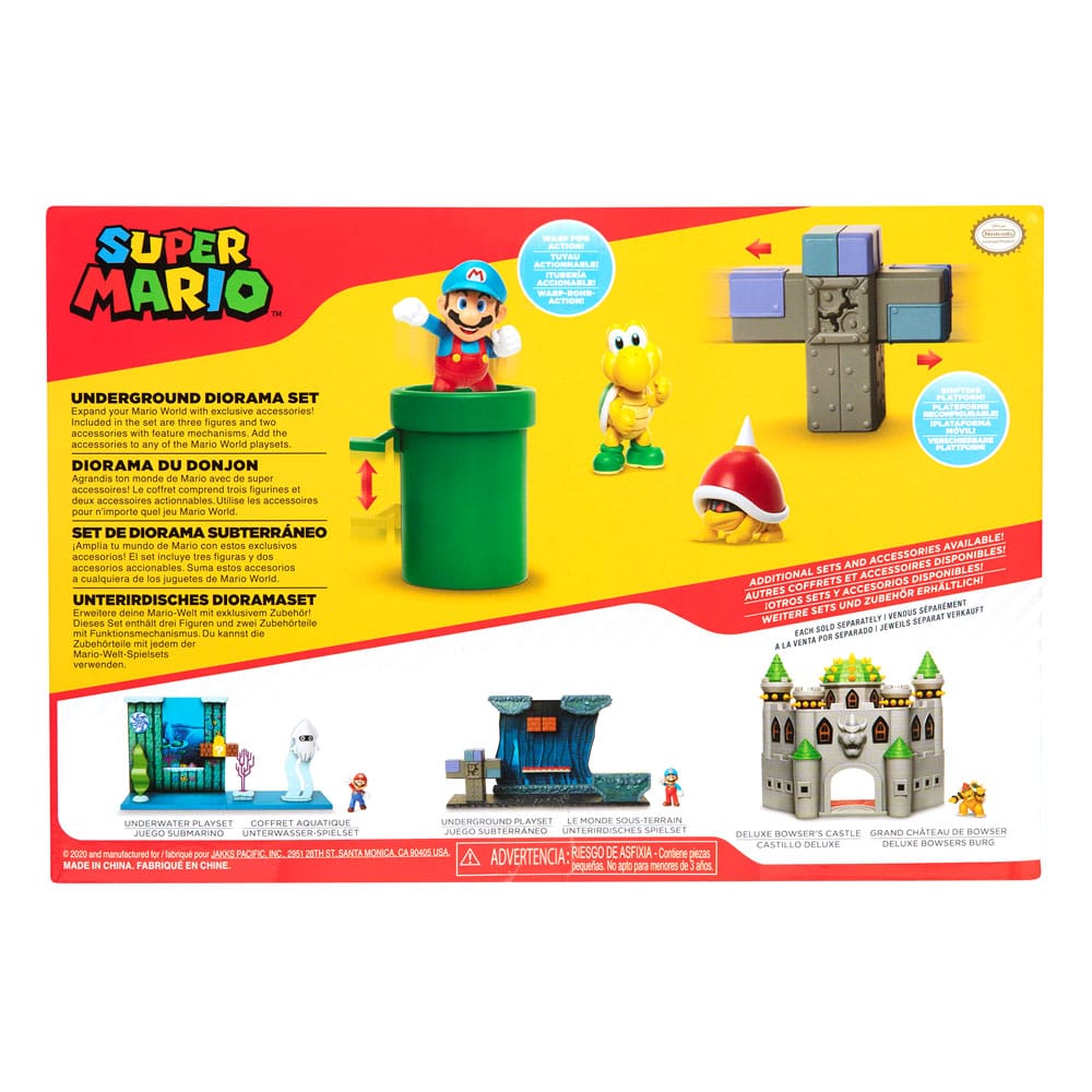 Super Mario Minifiguren Diorama Set Underground / Jakks Pacific / 6 cm