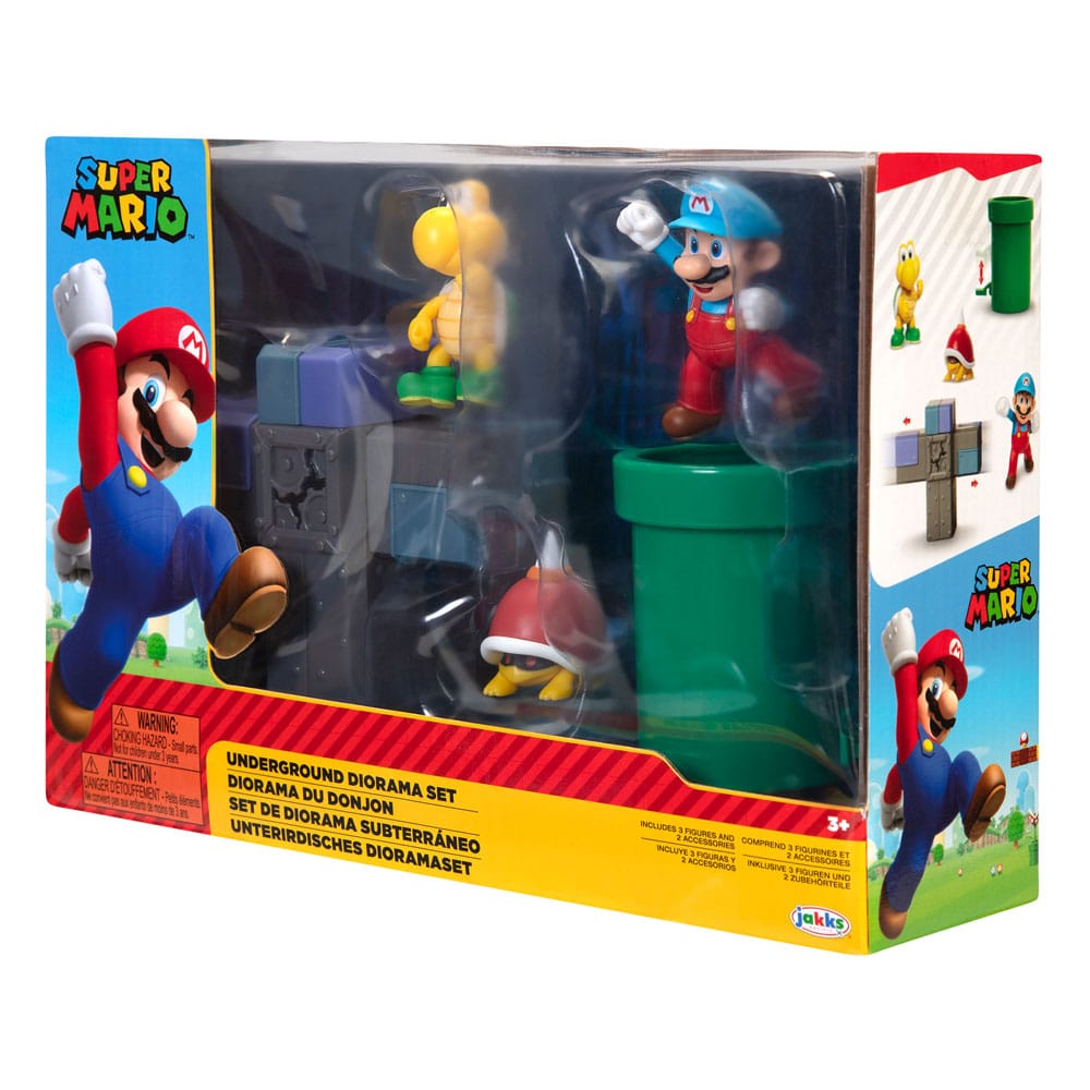 Super Mario Minifiguren Diorama Set Underground / Jakks Pacific / 6 cm