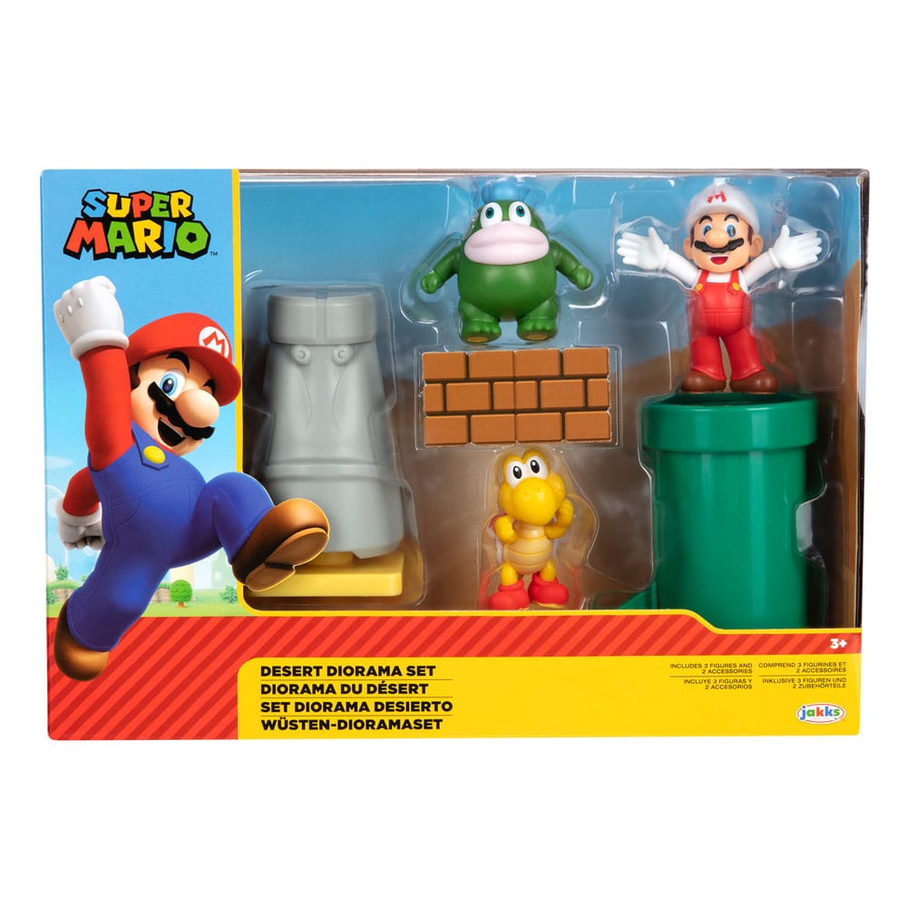 Super Mario Minifiguren Diorama Set: Wüste / Jakks Pacific / 6 cm