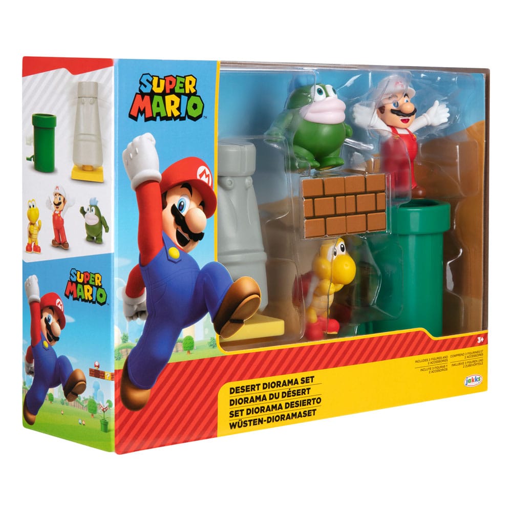 Super Mario Minifiguren Diorama Set: Wüste / Jakks Pacific / 6 cm