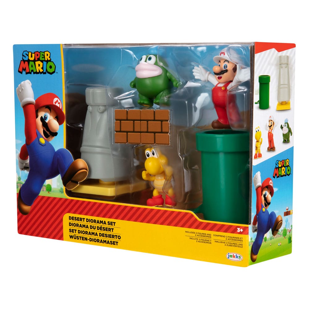Super Mario Minifiguren Diorama Set: Wüste / Jakks Pacific / 6 cm