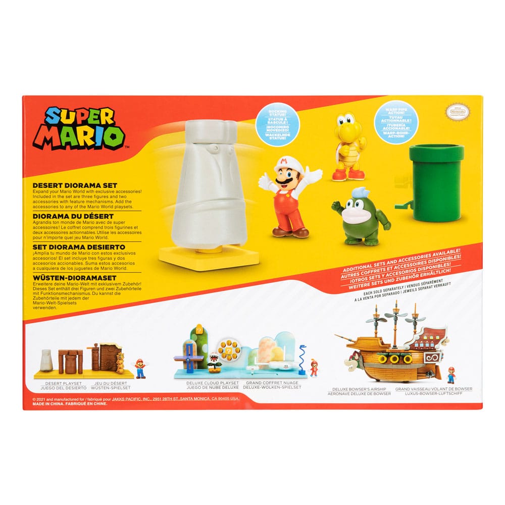 Super Mario Minifiguren Diorama Set: Wüste / Jakks Pacific / 6 cm