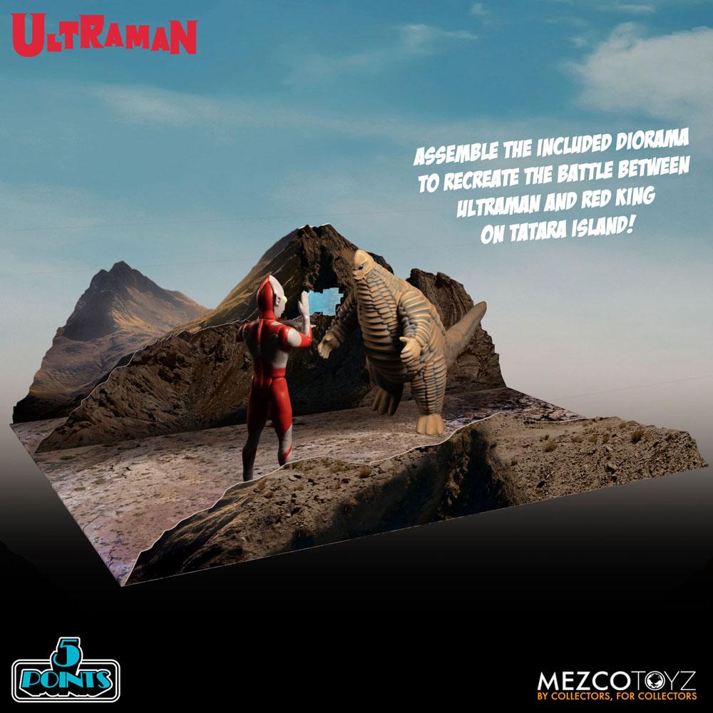 Ultraman & Red King / 5 Points Actionfiguren / Mezco / 9 - 10 cm