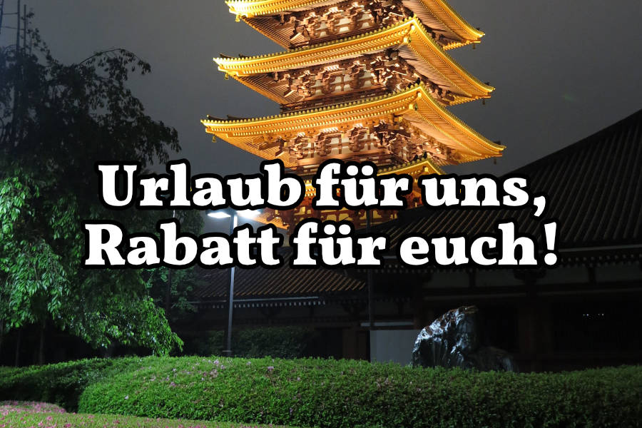 Betriebferien und Rabatt
