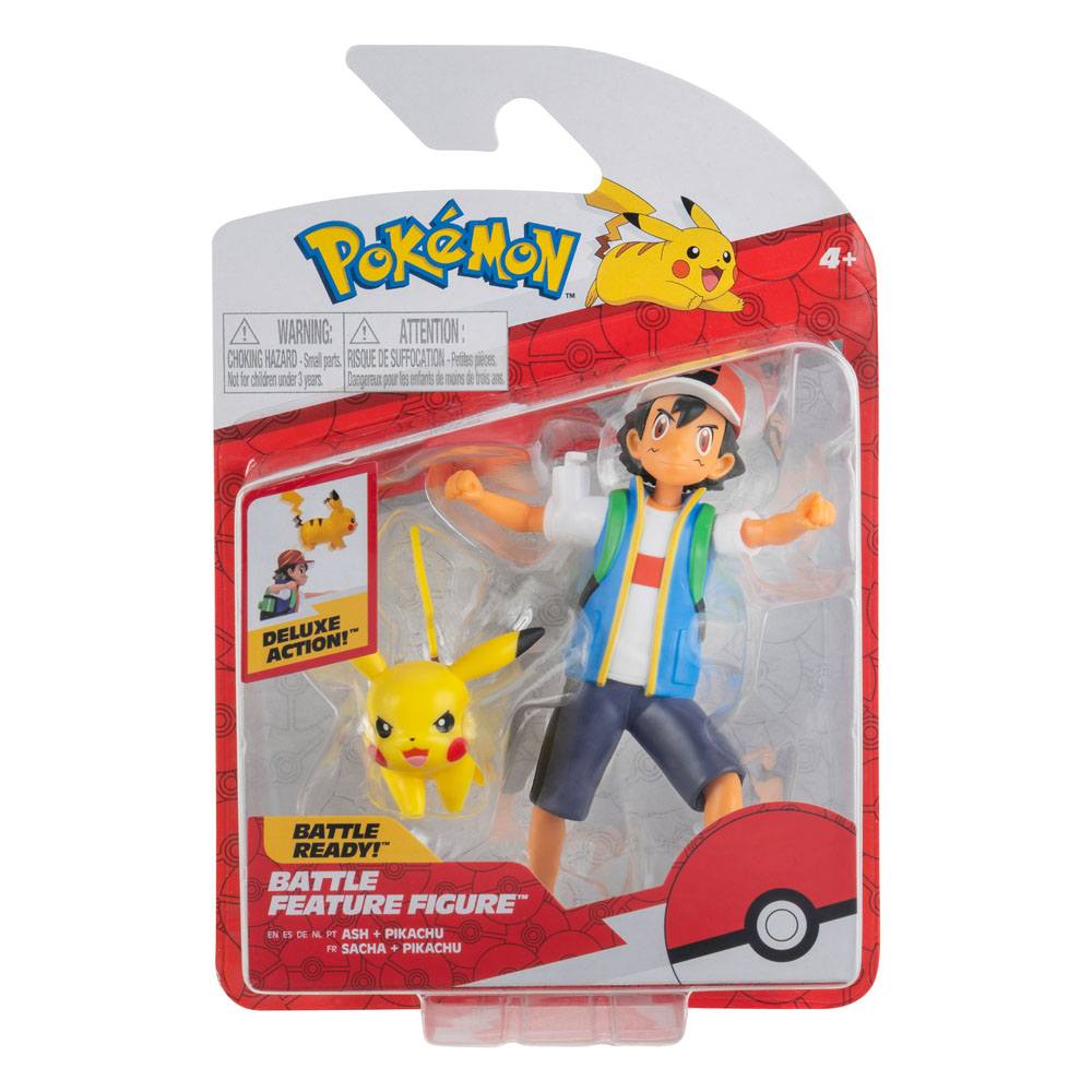 Ash & Pikachu Pokémon Battlefigur 11 cm