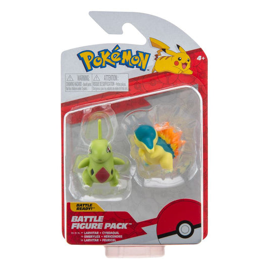 Feurigel & Larvitar Pokémon Battlefiguren 5 cm