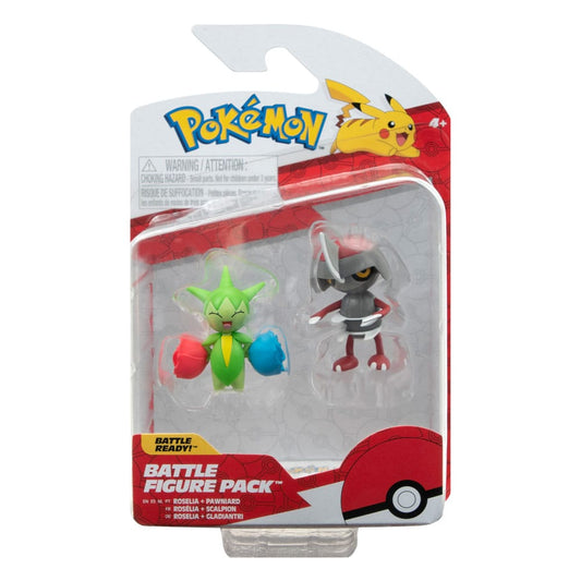Gladiantri & Roselia Pokémon Battlefiguren 5 cm