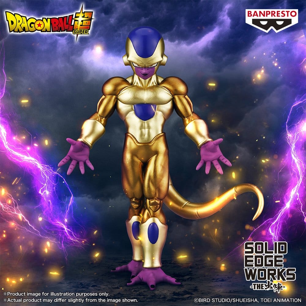 Golden Frieza PVC Statue / Solid Edge Works / Dragon Ball Super / Banpresto / 17 cm