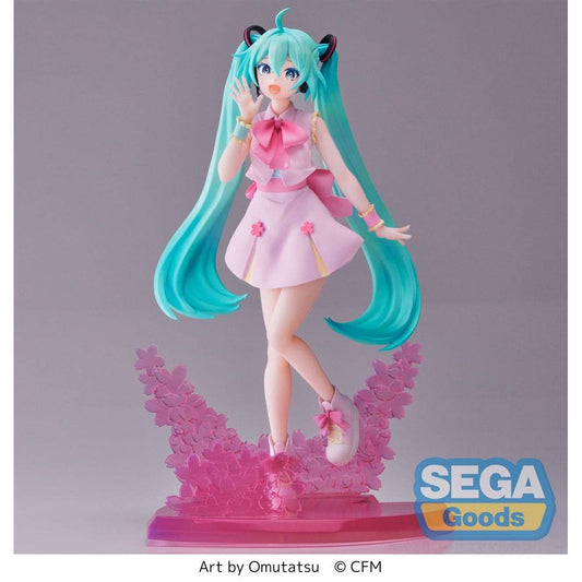 Hatsune Miku Luminasta Statue / Sakura Miku Omutatsu Ver. / Sega / 21 cm