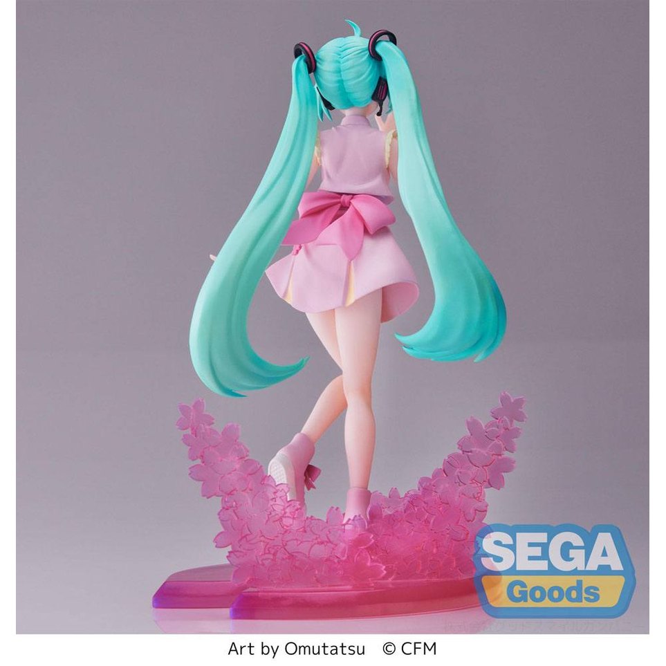 Hatsune Miku Luminasta Statue / Sakura Miku Omutatsu Ver. / Sega / 21 cm