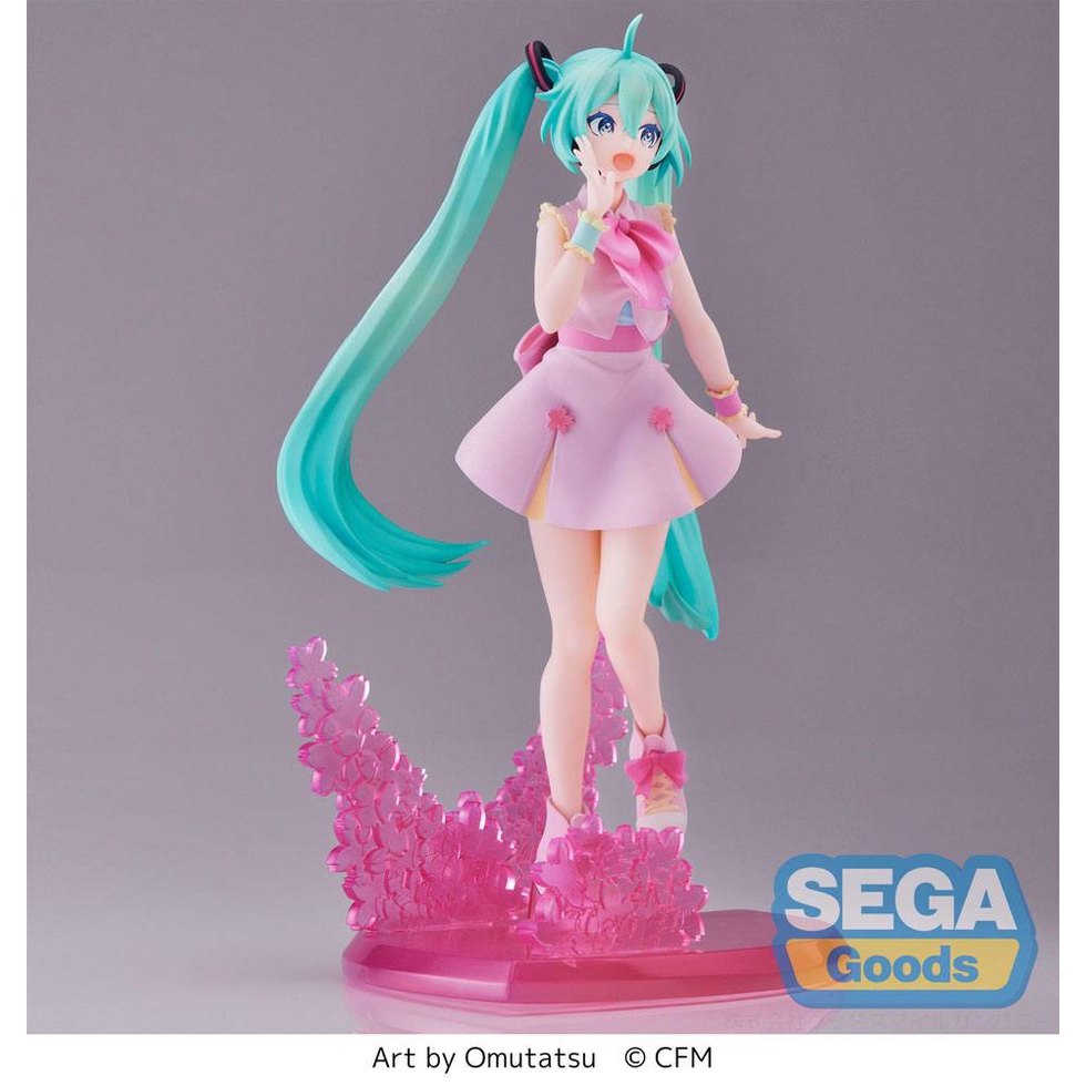 Hatsune Miku Luminasta Statue / Sakura Miku Omutatsu Ver. / Sega / 21 cm