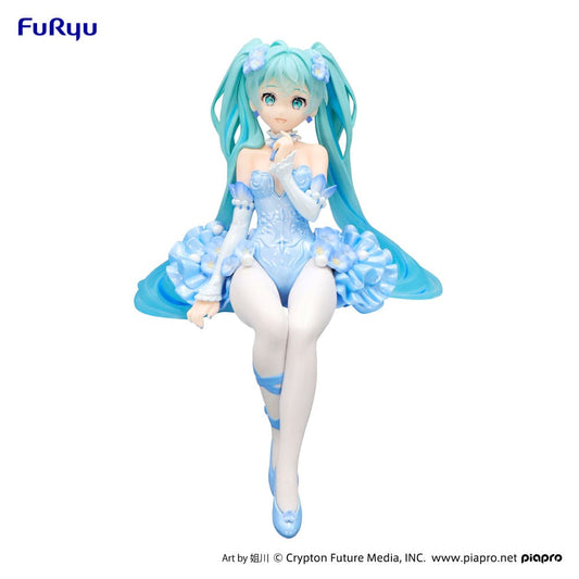Hatsune Miku Noodle Stopper / Flower Fairy Nemophila Pail Blue Color Version / FuRyu / 15 cm