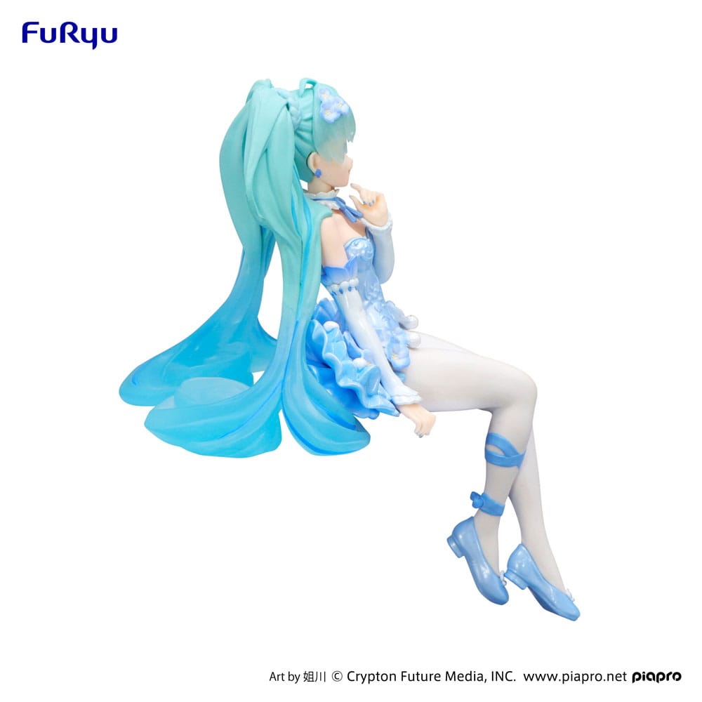 Hatsune Miku Noodle Stopper / Flower Fairy Nemophila Pail Blue Color Version / FuRyu / 15 cm