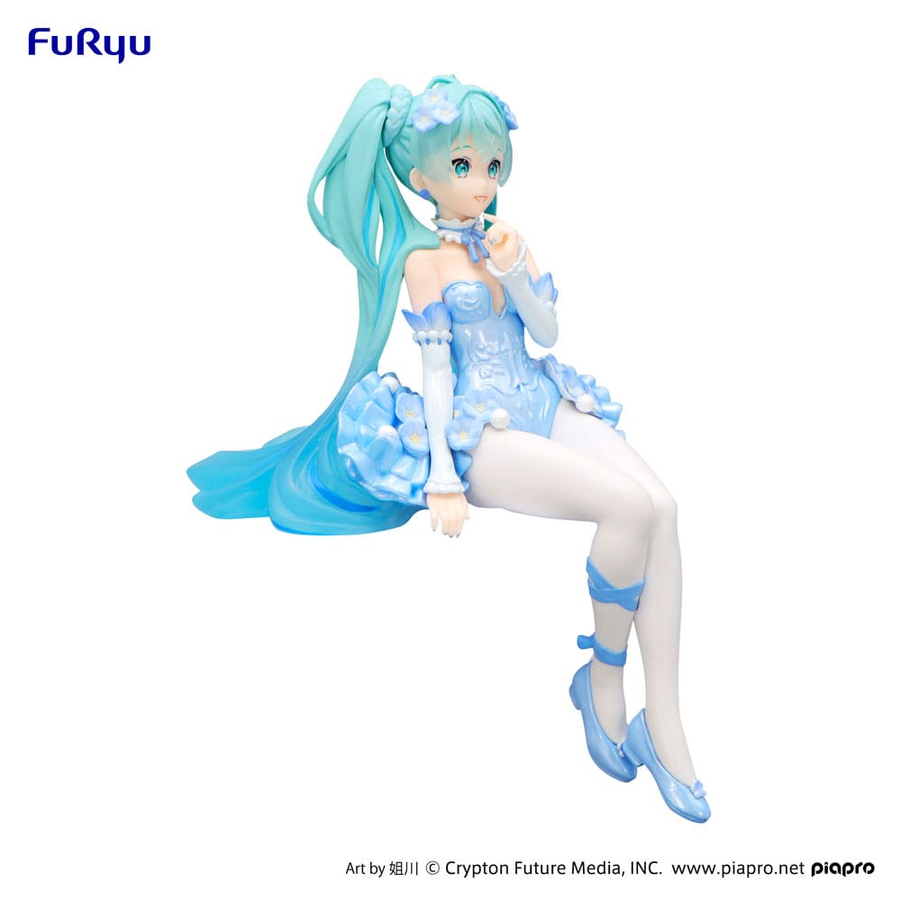 Hatsune Miku Noodle Stopper / Flower Fairy Nemophila Pail Blue Color Version / FuRyu / 15 cm