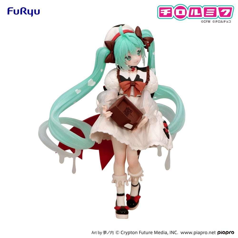 Hatsune Miku PVC Statue / Milk Version / Hatsune Miku x Tirol Choco / aus Furyus Trio-Try-iT Reihe / 18 cm
