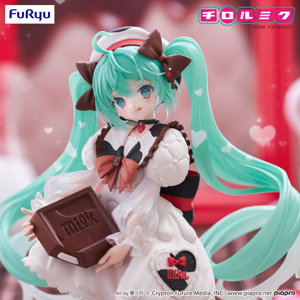 Hatsune Miku PVC Statue / Milk Version / Hatsune Miku x Tirol Choco / aus Furyus Trio-Try-iT Reihe / 18 cm