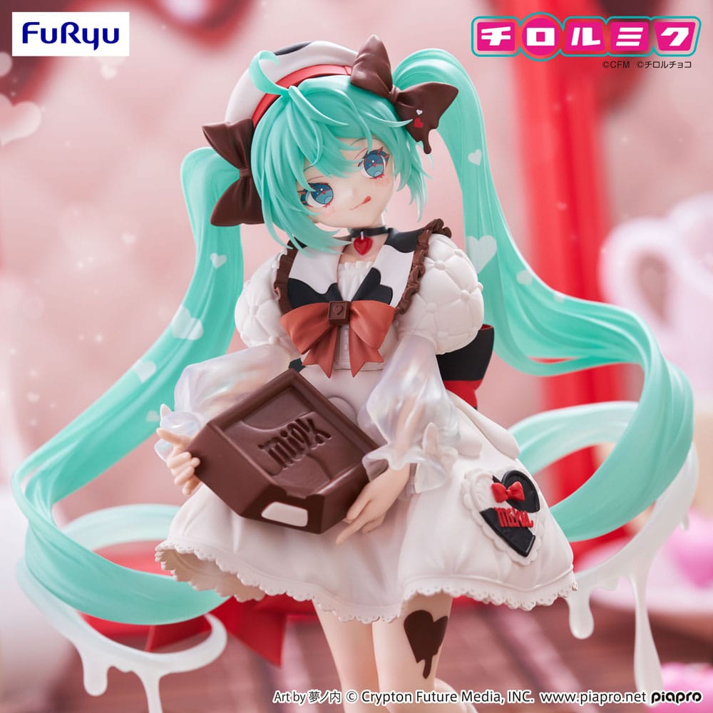 Hatsune Miku PVC Statue / Milk Version / Hatsune Miku x Tirol Choco / aus Furyus Trio-Try-iT Reihe / 18 cm
