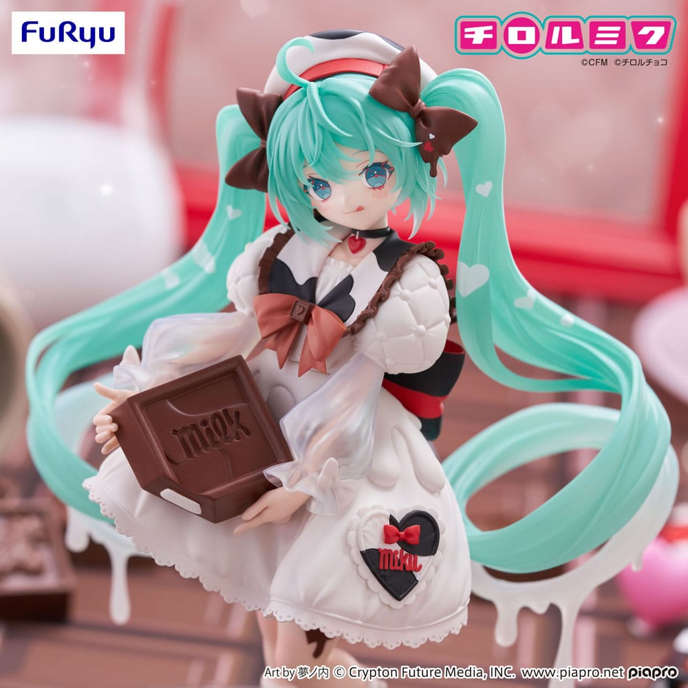 Hatsune Miku PVC Statue / Milk Version / Hatsune Miku x Tirol Choco / aus Furyus Trio-Try-iT Reihe / 18 cm