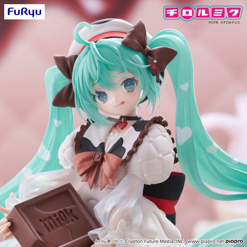 Hatsune Miku PVC Statue / Milk Version / Hatsune Miku x Tirol Choco / aus Furyus Trio-Try-iT Reihe / 18 cm