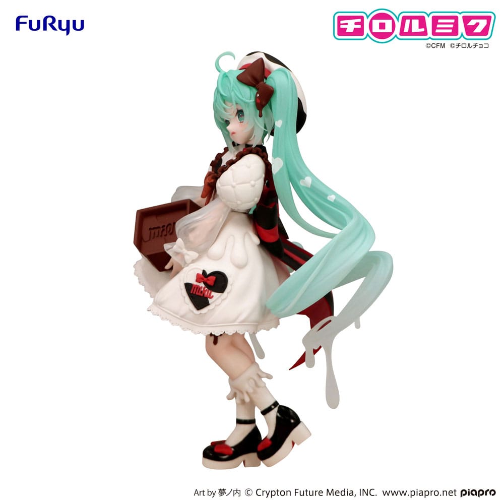 Hatsune Miku PVC Statue / Milk Version / Hatsune Miku x Tirol Choco / aus Furyus Trio-Try-iT Reihe / 18 cm