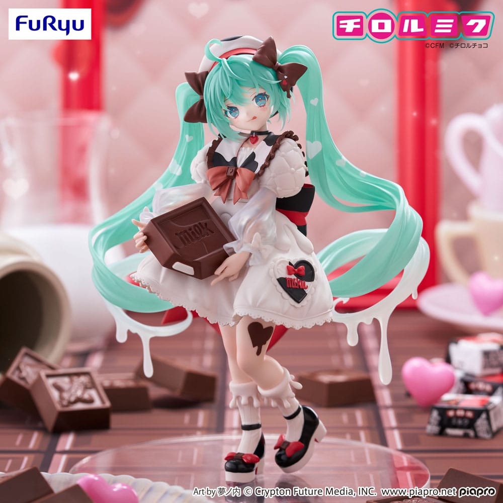 Hatsune Miku PVC Statue / Milk Version / Hatsune Miku x Tirol Choco / aus Furyus Trio-Try-iT Reihe / 18 cm