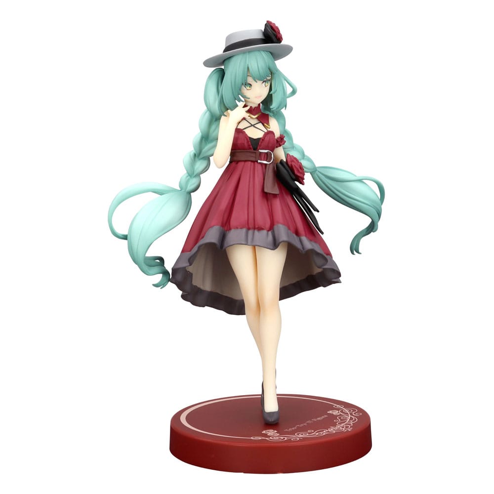 Hatsune Miku PVC Statue / Outing Dress Red Color Version / FuRyu Trio-Try-iT / 19 cm