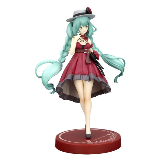 Hatsune Miku PVC Statue / Outing Dress Red Color Version / FuRyu Trio-Try-iT / 19 cm