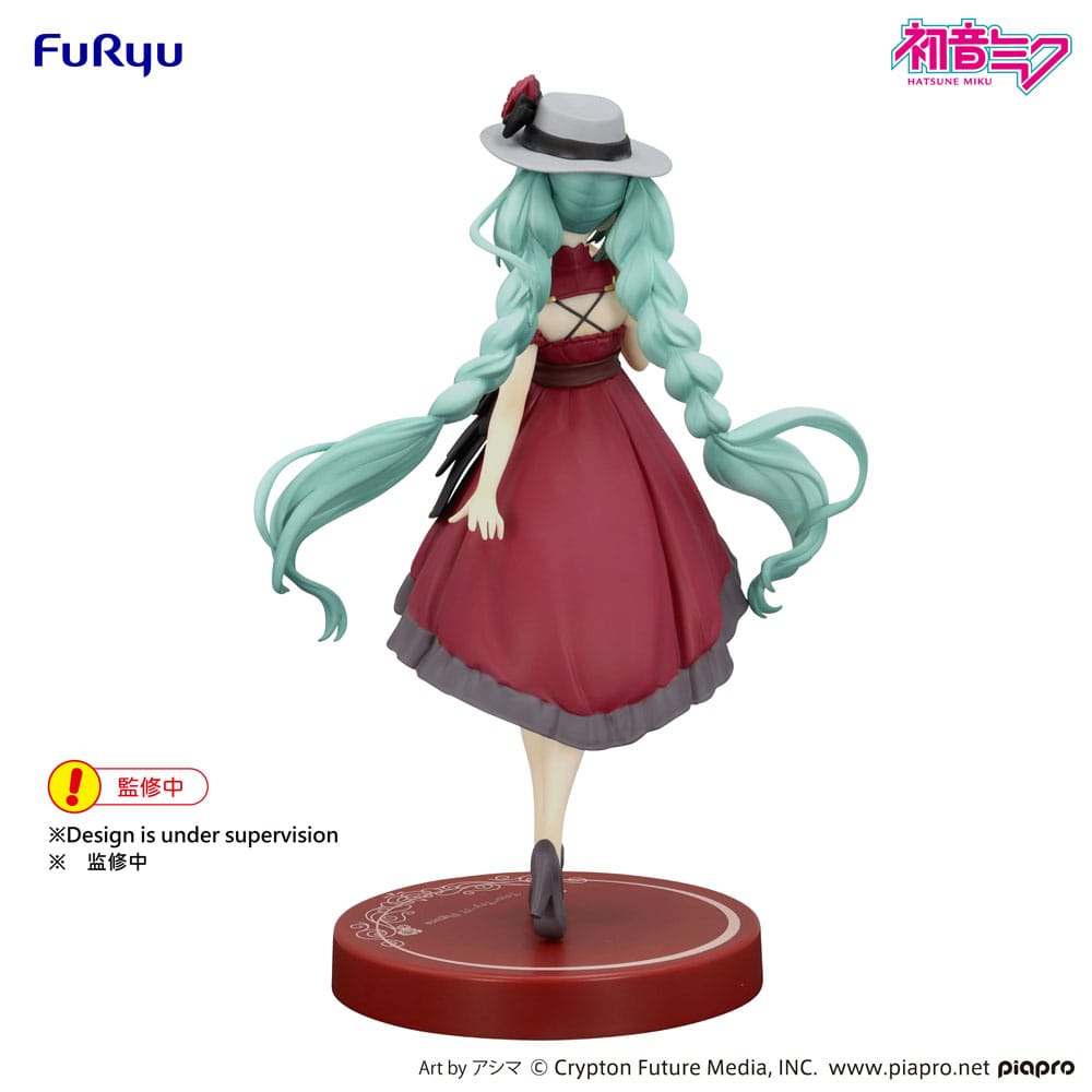 Hatsune Miku PVC Statue / Outing Dress Red Color Version / FuRyu Trio-Try-iT / 19 cm