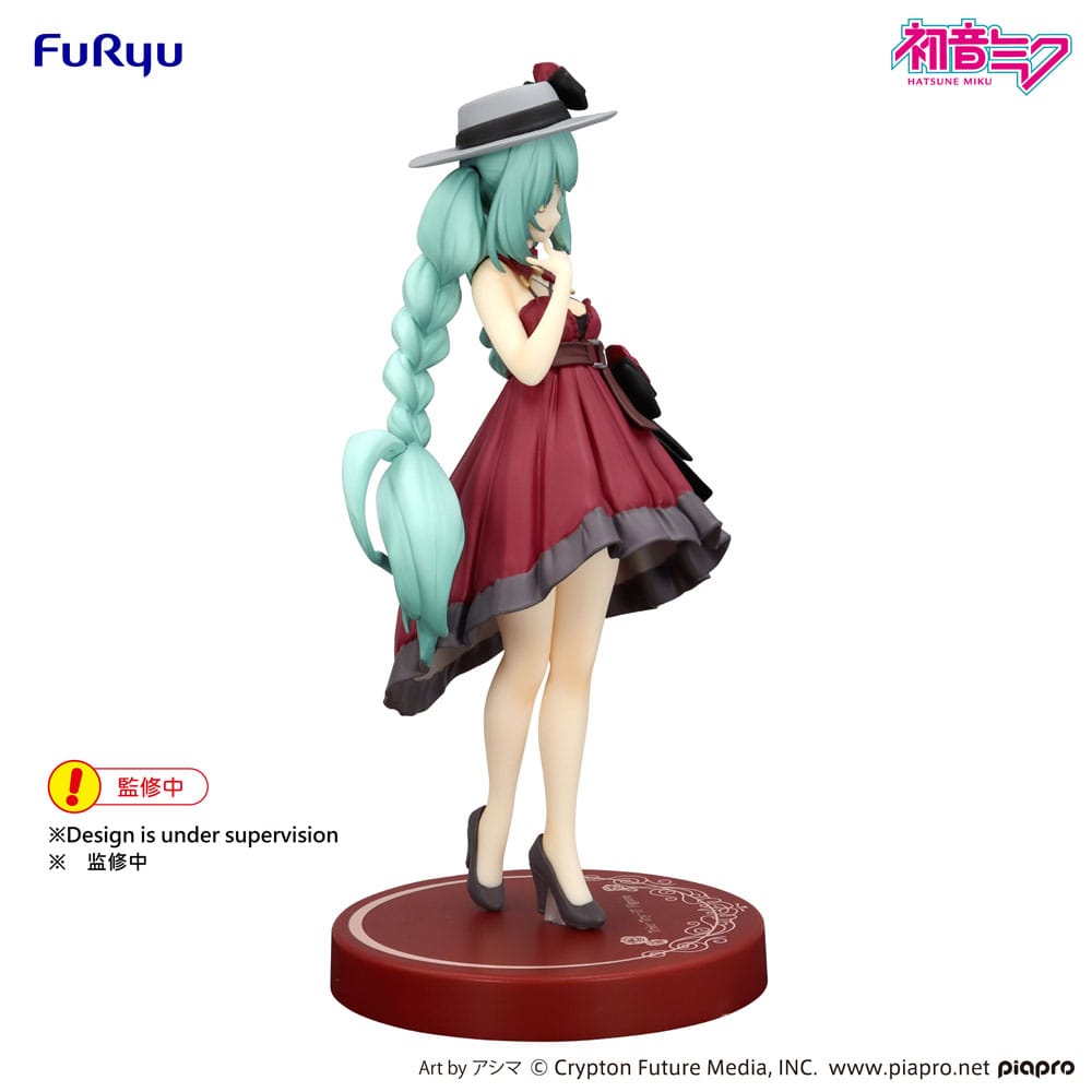 Hatsune Miku PVC Statue / Outing Dress Red Color Version / FuRyu Trio-Try-iT / 19 cm