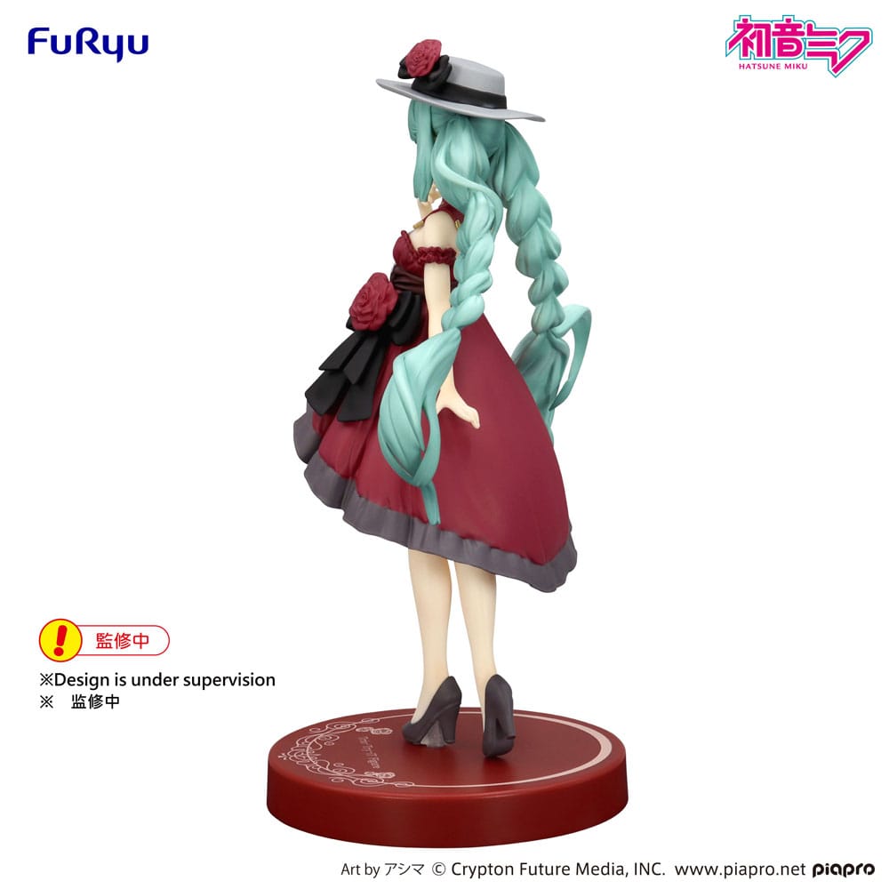Hatsune Miku PVC Statue / Outing Dress Red Color Version / FuRyu Trio-Try-iT / 19 cm