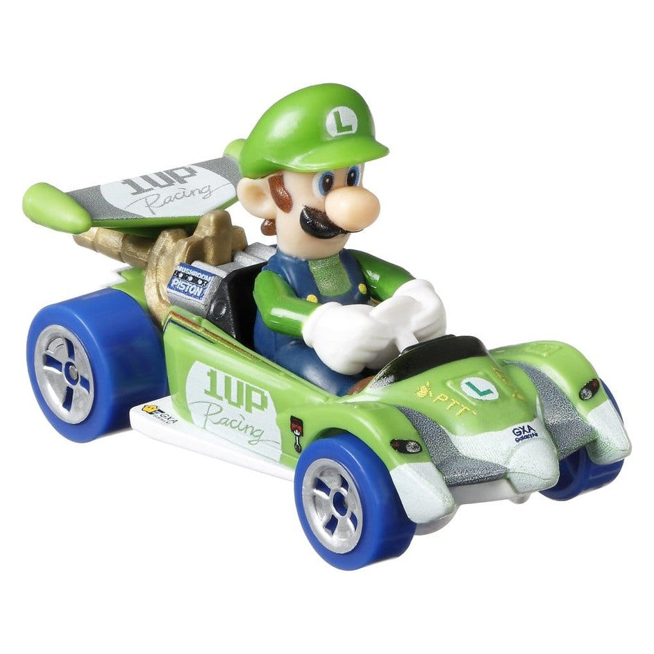 Luigi im Circuit Special Die-Cast Fahrzeug / Mario Kart Hot Wheels / Mattel / 1:64