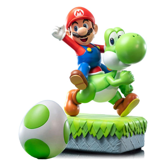 Mario & Yoshi Exclusive Statue / Super Mario / First 4 Figures / 48 cm