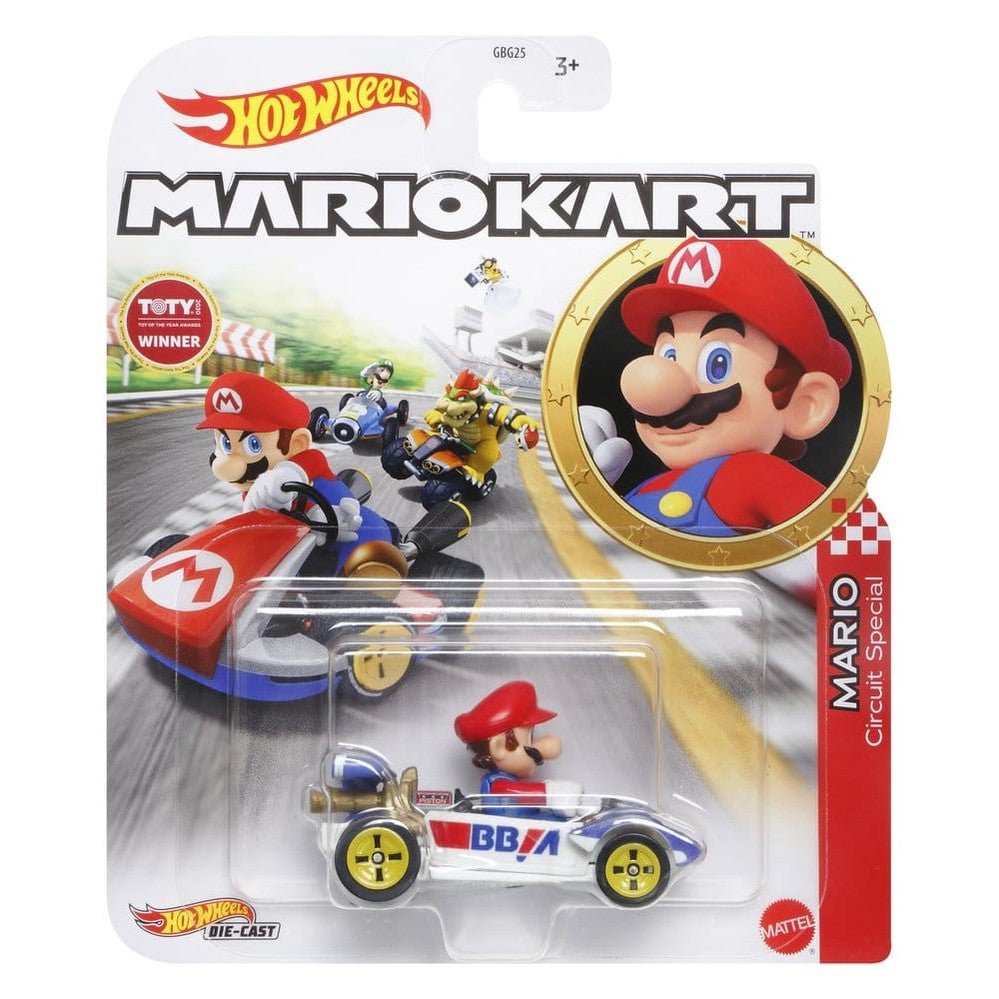 Mario im Circuit Special Die-Cast Fahrzeug / Mario Kart Hot Wheels / Mattel / 1:64