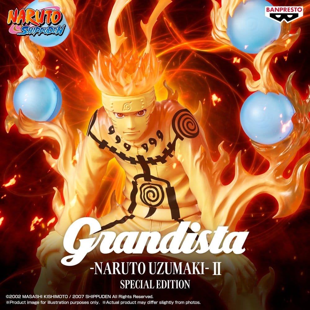 Naruto Uzumaki PVC Statue / Special Edition / Naruto Shippuden / Banpresto Grandista / 27 cm