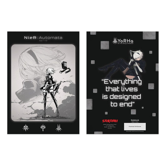 NieR Automata Ver1.1a Notizbuch / Format: A5 / 160 linierte Seiten