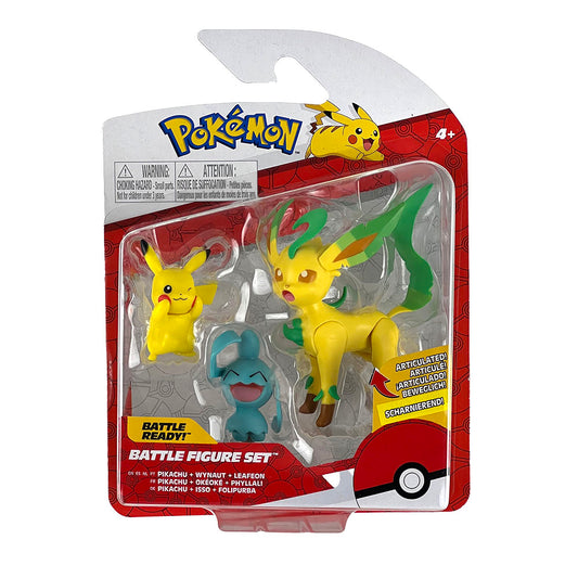 Pikachu, Isso & Folipurba Pokémon Battlefiguren 5-8 cm