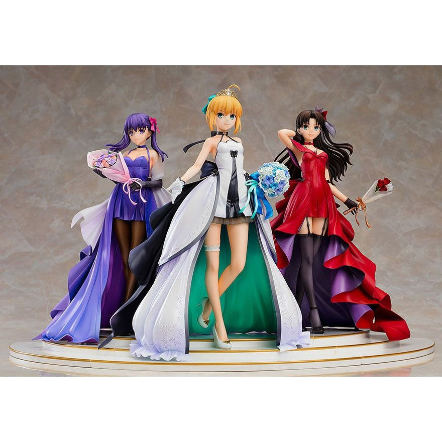 Saber, Rin Tohsaka and Sakura Matou 15th Celebration Dress Ver.