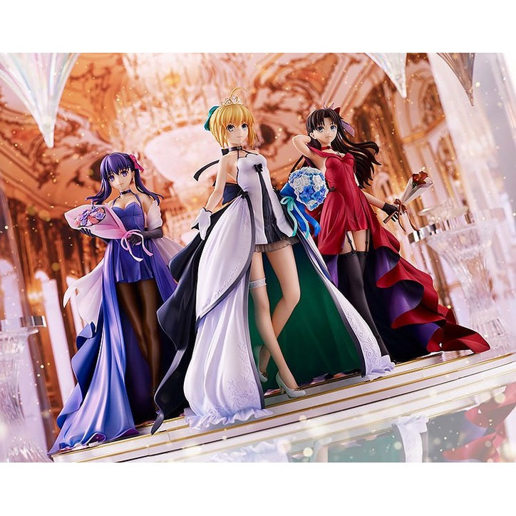 Saber, Rin Tohsaka and Sakura Matou 15th Celebration Dress Ver.